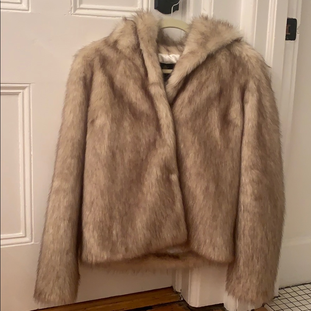 SW3 faux fur hooded jacket